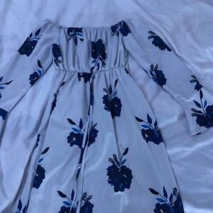 Off the Shoulder Long Sleeve floral dress